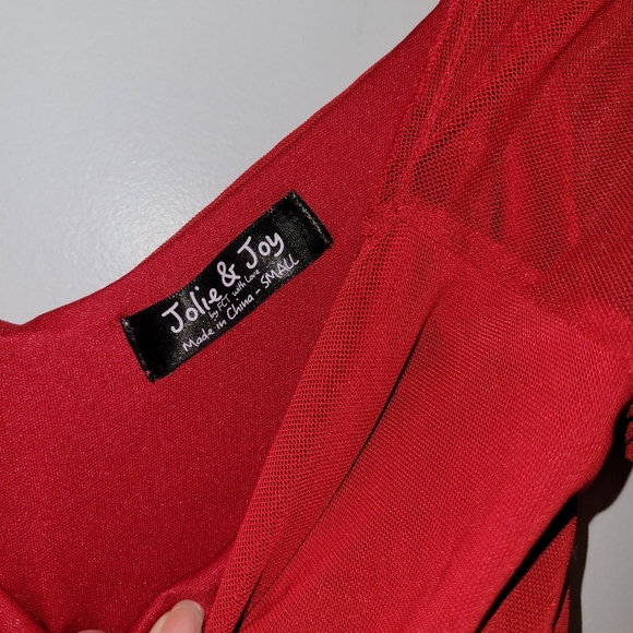 Red Ruched Bodycon Dress - Picture 2 of 3